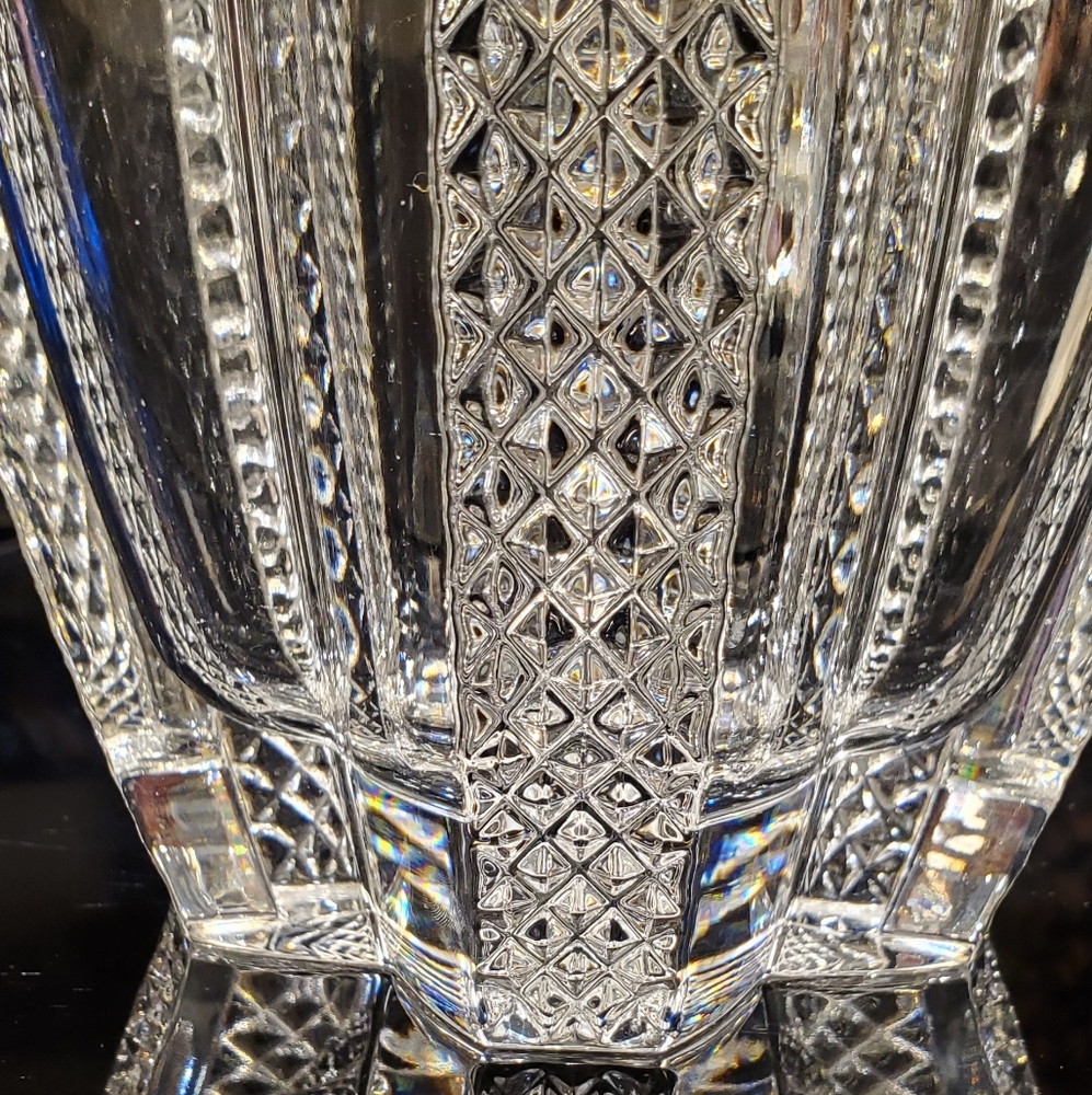 MIKASA Vintage Nob Hill Large Heavy Rare 24% Led Crystal Vase - Picture 7 of 8